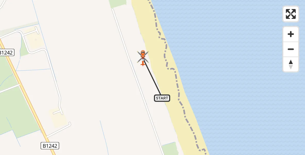 Flight route Coastguard Helicopter Atwick - Atwick, 22 July 2026, 14:19