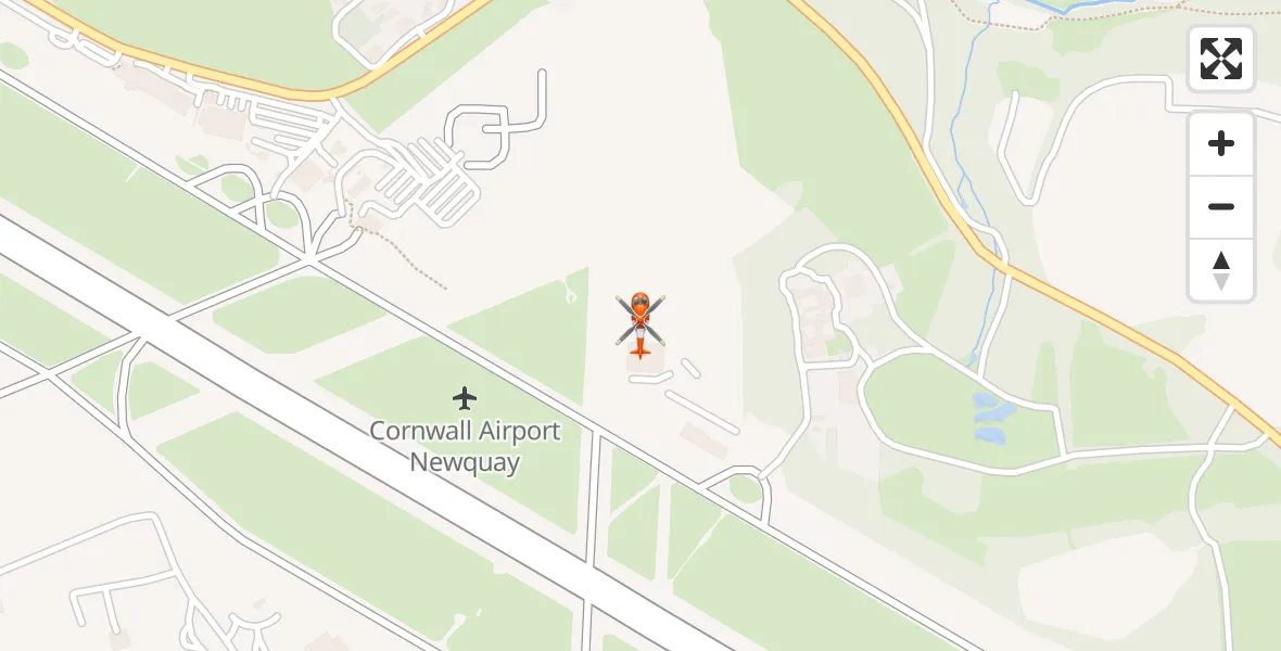 Flight route Coastguard Helicopter Cornwall Airport Newquay - Cornwall Airport Newquay, 22 July 2026, 14:35