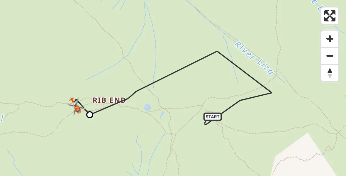 Flight route Coastguard Helicopter Ennerdale and Kinniside - Wasdale, 22 July 2026, 14:35