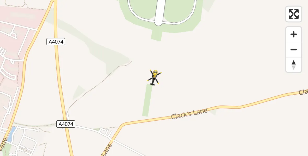 Flight route Police Helicopter RAF Benson - RAF Benson, 22 July 2026, 23:09