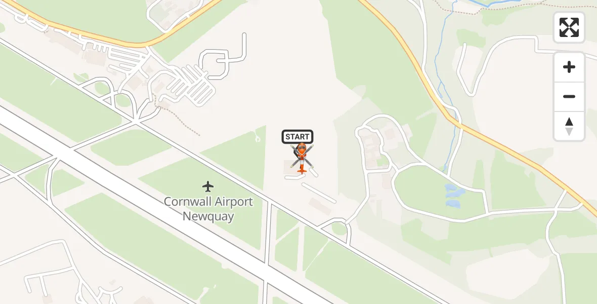 Flight route Coastguard Helicopter Cornwall Airport Newquay - Cornwall Airport Newquay, 23 July 2026, 06:55