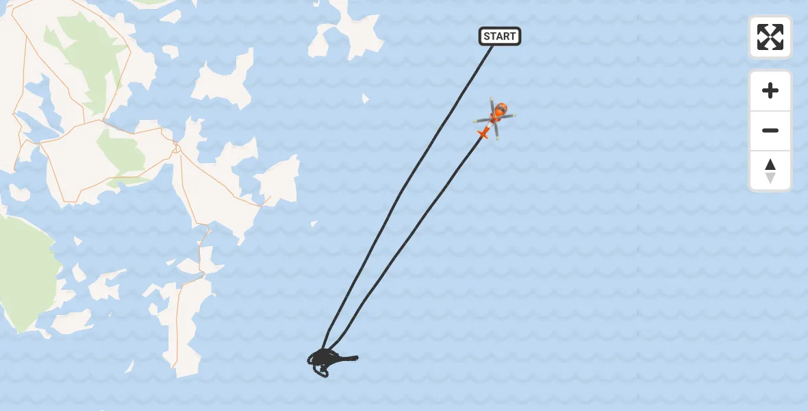 Flight route Coastguard Helicopter North Sea - North Sea, 23 July 2026, 15:05