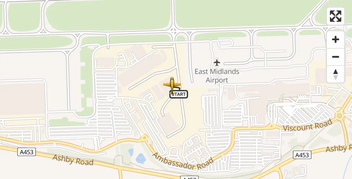 Flight route Police Aircraft East Midlands Airport - East Midlands Airport, 23 July 2026, 17:36