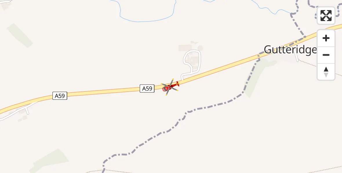 Flight route Air Ambulance Helicopter Horton - Horton, 23 July 2026, 18:37