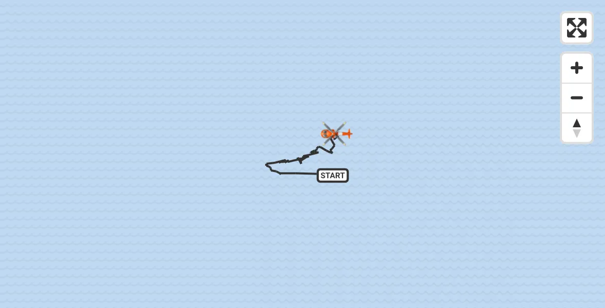 Flight route Coastguard Helicopter Irish Sea - Irish Sea, 24 July 2026, 13:16