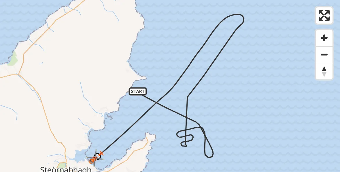 Flight route Coastguard Helicopter Inner Seas - Mealabost, 24 July 2026, 15:25