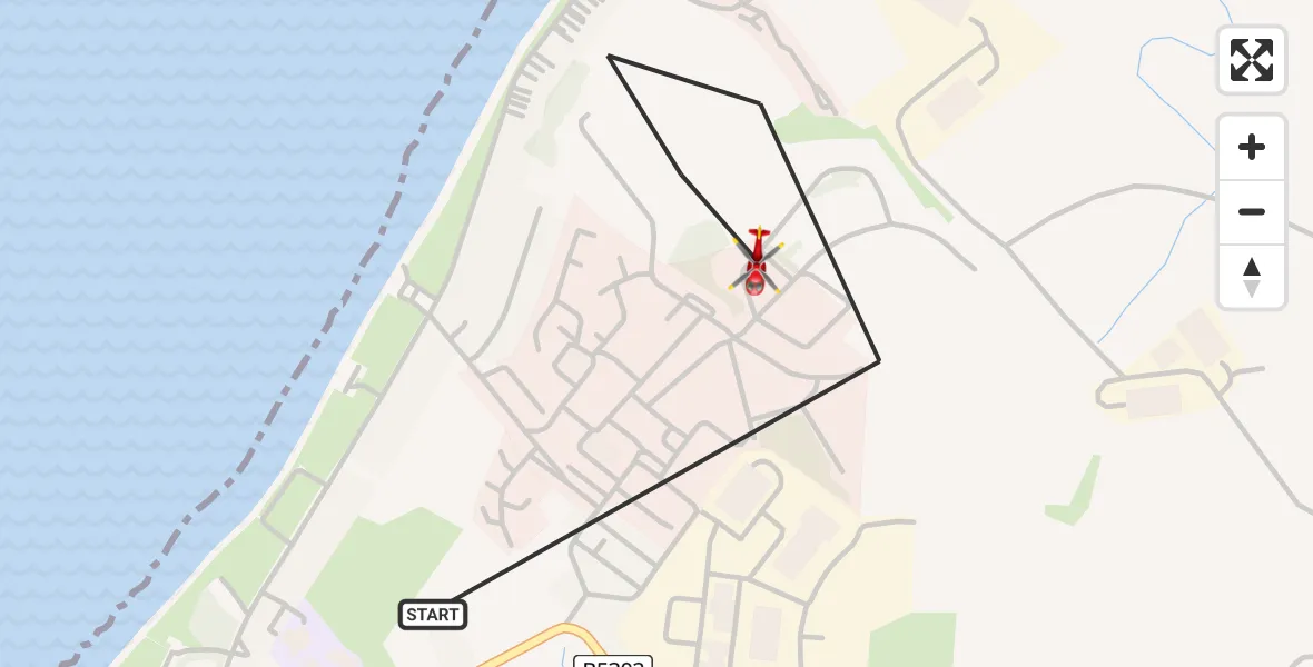 Flight route Air Ambulance Helicopter Silloth - Silloth, 25 July 2026, 11:15