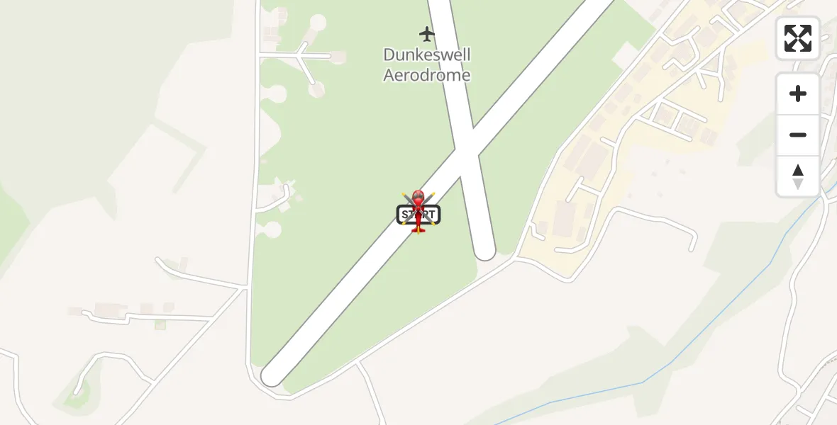 Flight route Air Ambulance Helicopter Dunkeswell Airfield - Dunkeswell Airfield, 25 July 2026, 12:41