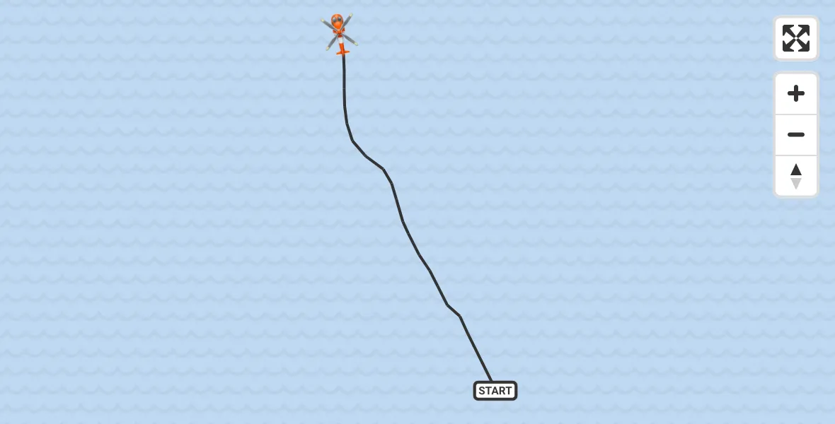 Flight route Coastguard Helicopter Irish Sea - Irish Sea, 25 July 2026, 13:45