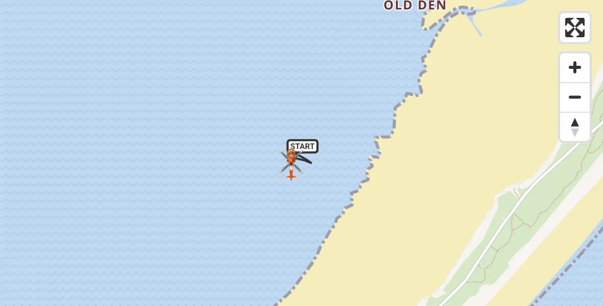 Flight route Coastguard Helicopter North Sea - North Sea, 25 July 2026, 14:22