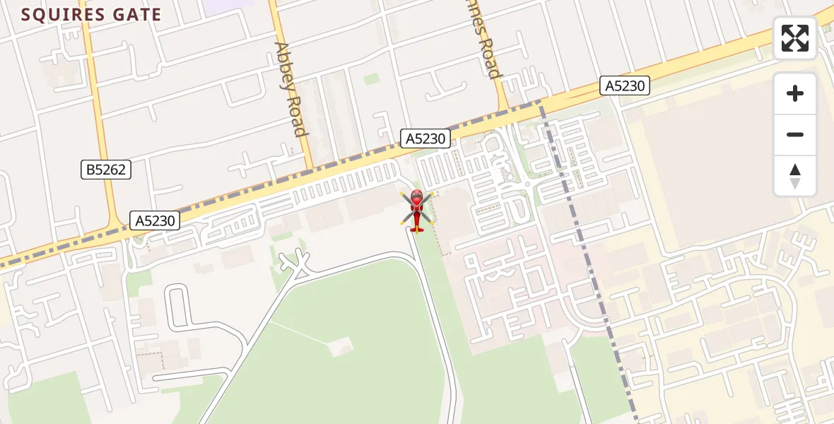 Flight route Air Ambulance Helicopter Blackpool Airport - Blackpool Airport, 25 July 2026, 18:37