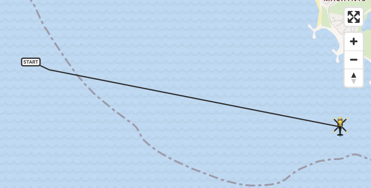 Flight route Police Helicopter Bristol Channel - Bristol Channel, 25 July 2026, 19:30