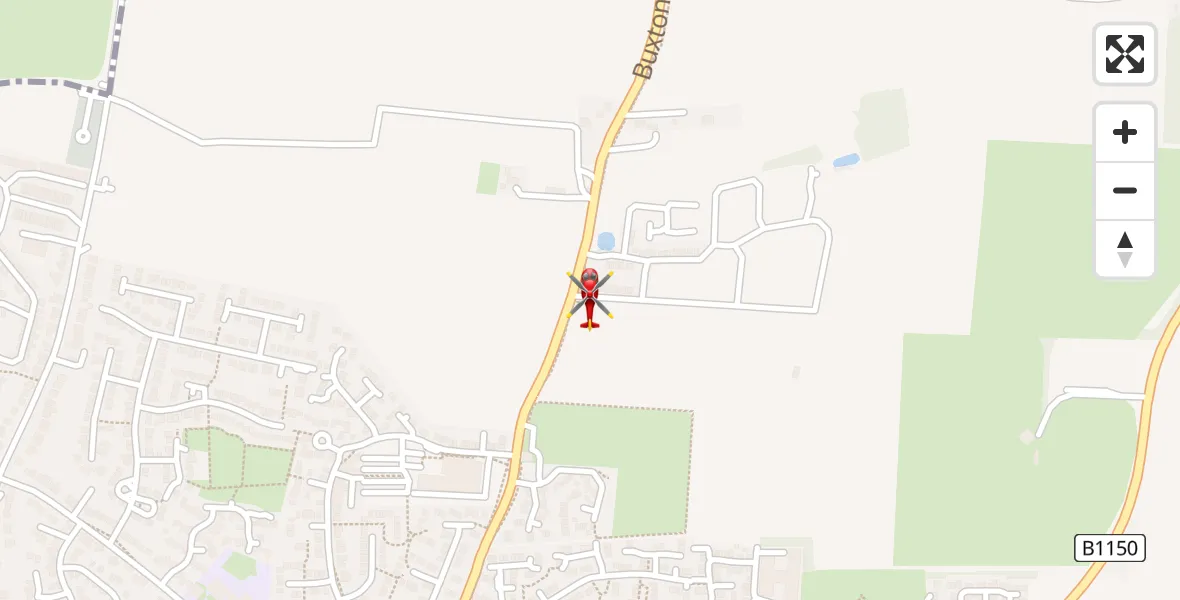 Flight route Air Ambulance Helicopter Beeston St Andrew - Beeston St Andrew, 26 July 2026, 05:10