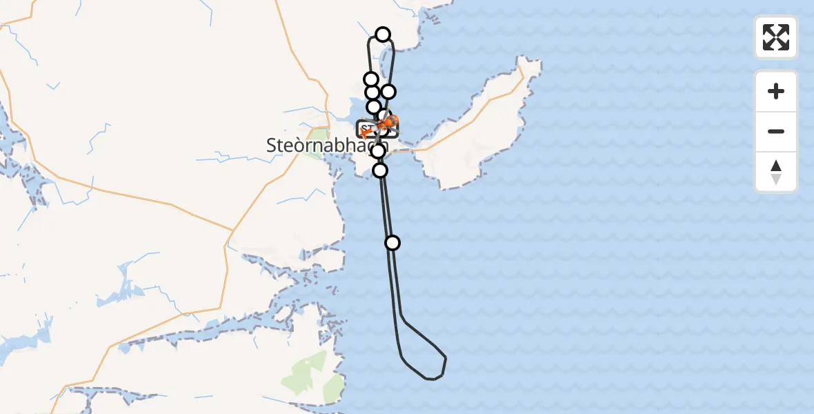 Flight route Coastguard Helicopter Stornoway Airport - Stornoway Airport, 26 July 2026, 14:08