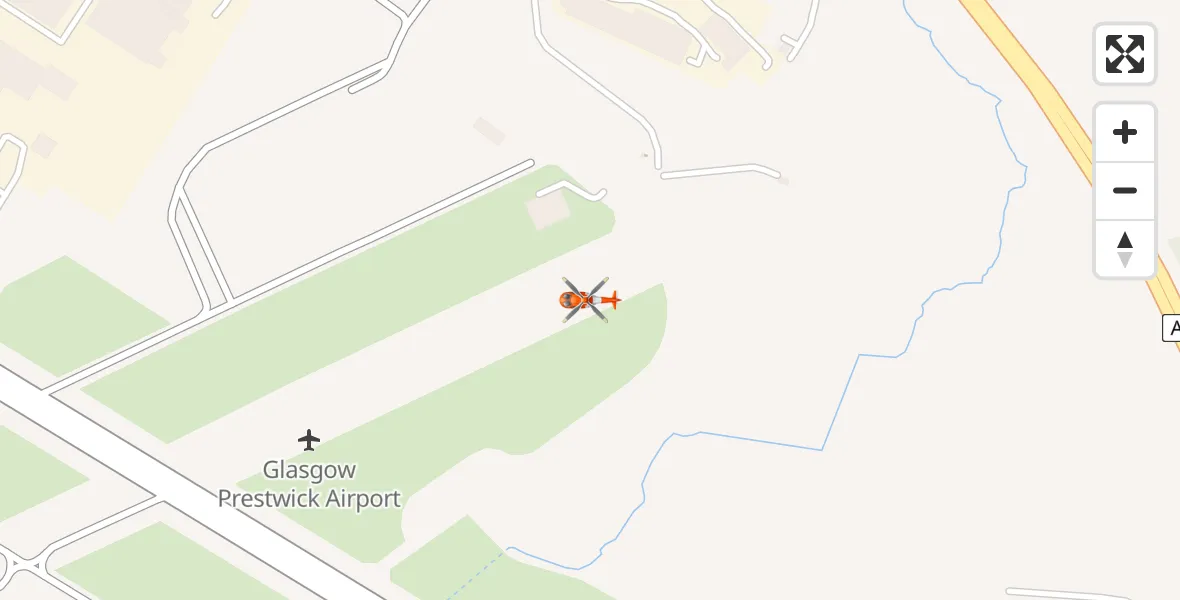 Flight route Coastguard Helicopter Glasgow Prestwick Airport - Glasgow Prestwick Airport, 26 July 2026, 16:28
