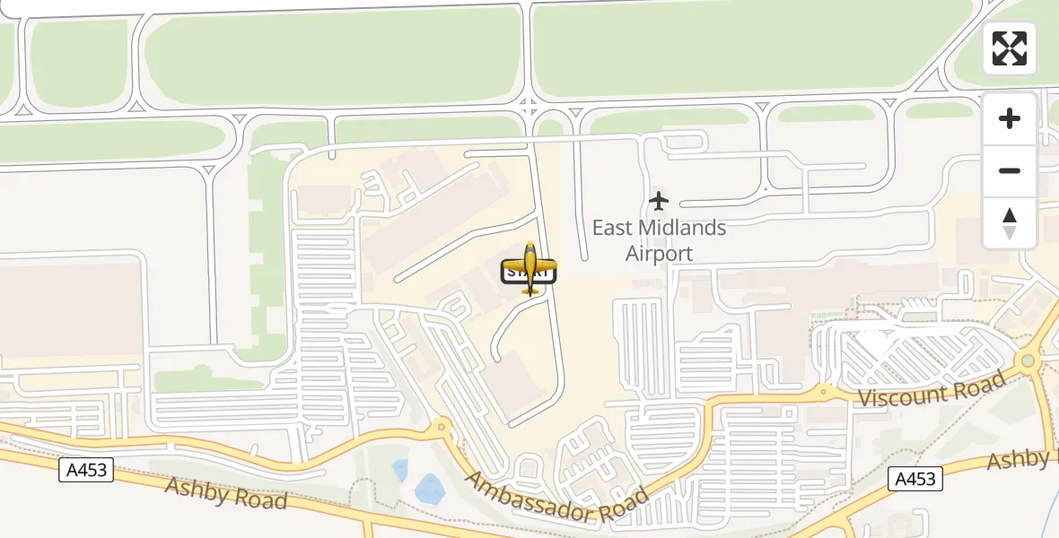 Flight route Police Aircraft East Midlands Airport - East Midlands Airport, 27 July 2026, 11:19