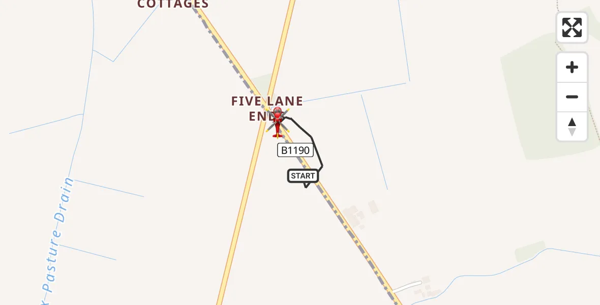 Flight route Air Ambulance Helicopter West Lindsey - West Lindsey, 27 July 2026, 11:53