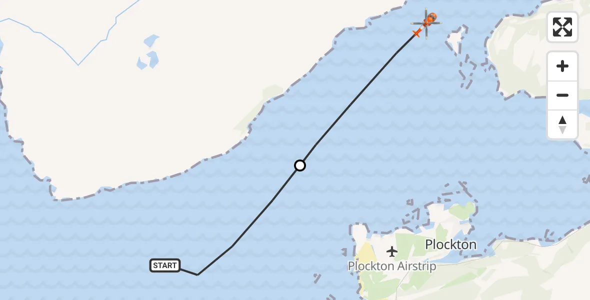 Flight route Coastguard Helicopter Inner Seas - Airidh-drishaig, 27 July 2026, 14:26
