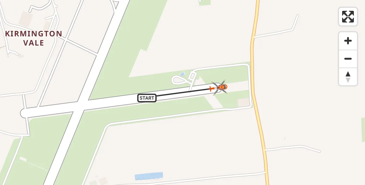 Flight route Coastguard Helicopter Humberside Airport - Humberside Airport, 27 July 2026, 14:58