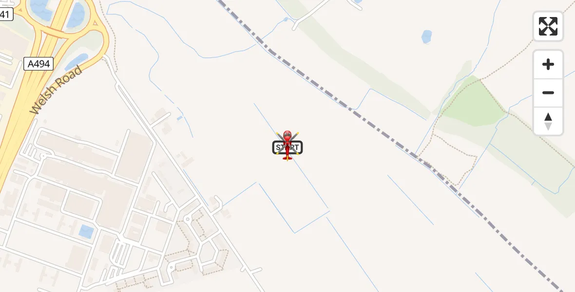 Flight route Air Ambulance Helicopter Sealand - Sealand, 28 July 2026, 14:19
