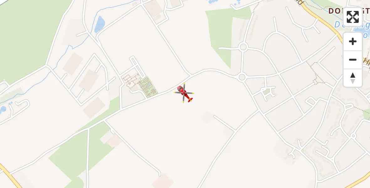 Flight route Air Ambulance Helicopter RAF Cosford - RAF Cosford, 28 July 2026, 18:20