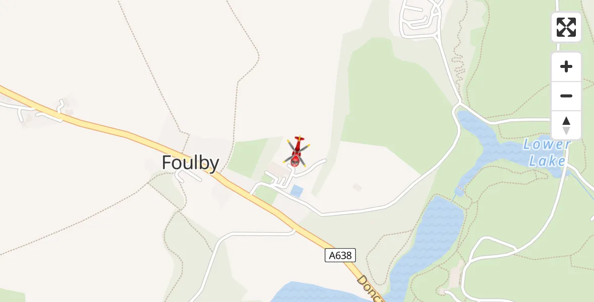 Flight route Air Ambulance Helicopter YAA Nostell Helicopter Port - YAA Nostell Helicopter Port, 28 July 2026, 21:08