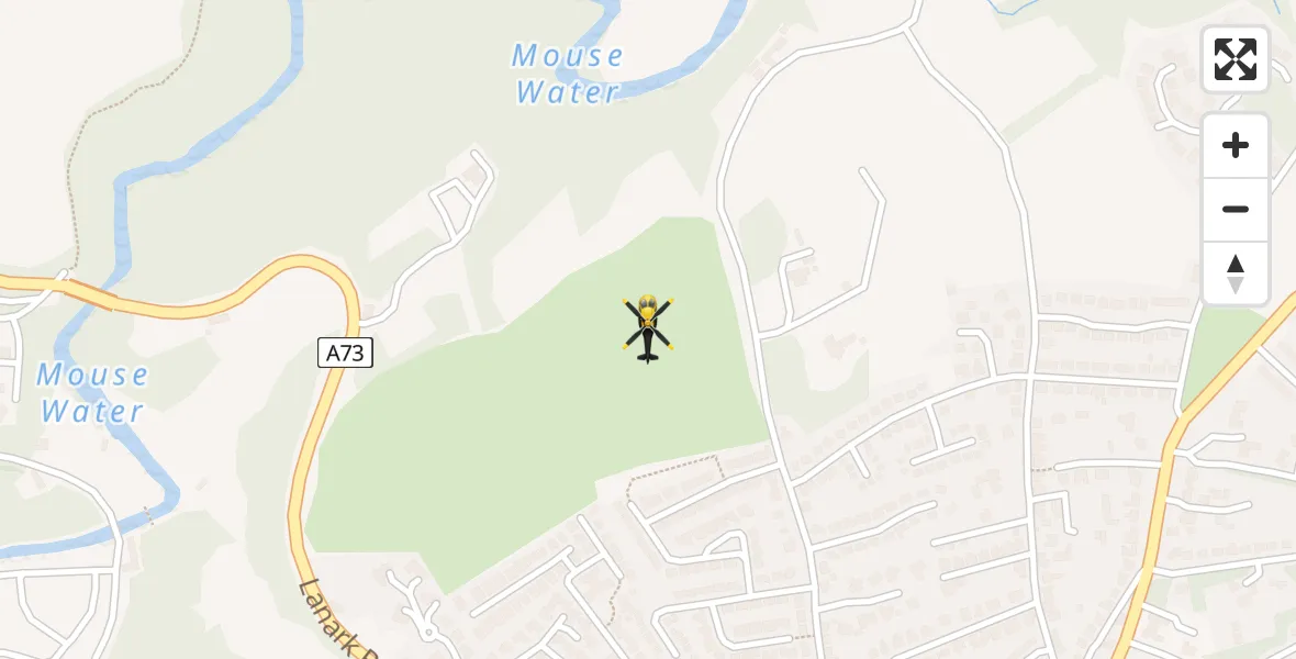 Flight route Police Helicopter Lanark - Lanark, 29 July 2026, 21:37