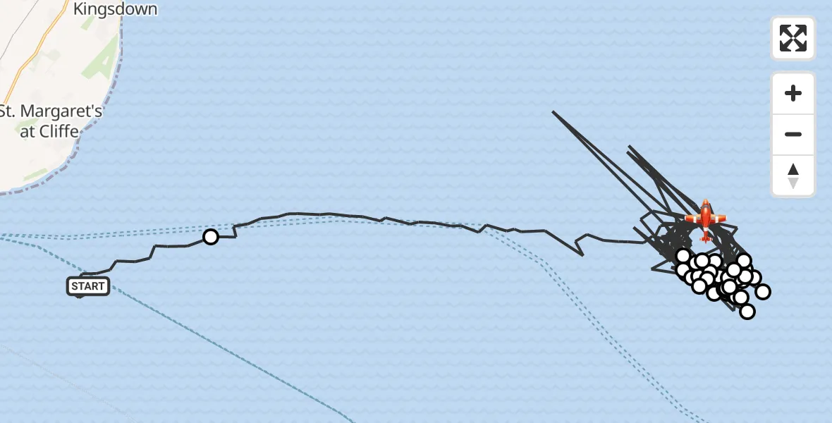 Flight route Coastguard Drone English Channel - North Sea, 30 July 2026, 06:58