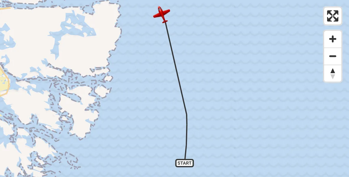 Flight route Air Ambulance Aircraft Inner Seas - Inner Seas, 30 July 2026, 10:59