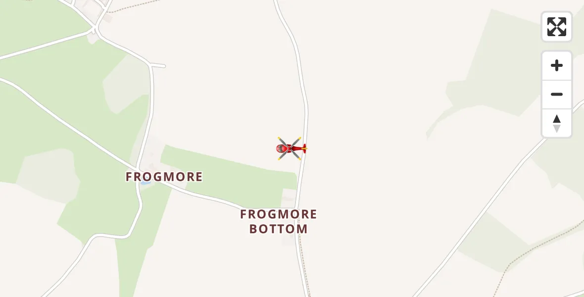 Flight route Air Ambulance Helicopter King's Walden - King's Walden, 30 July 2026, 14:28
