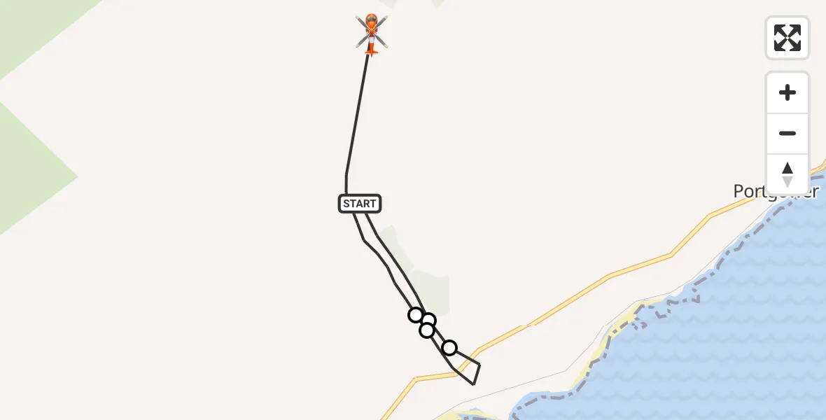 Flight route Coastguard Helicopter Lothbeg - Lothbeg, 30 July 2026, 15:18