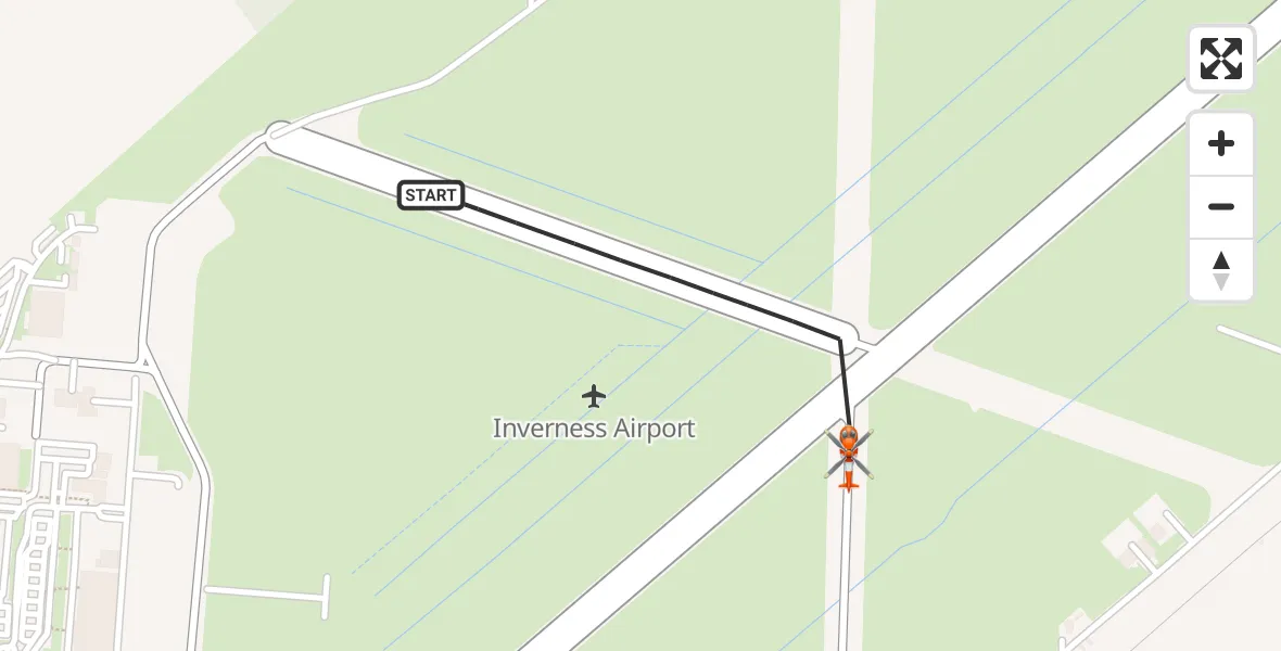 Flight route Coastguard Helicopter Inverness Airport - Inverness Airport, 30 July 2026, 15:29