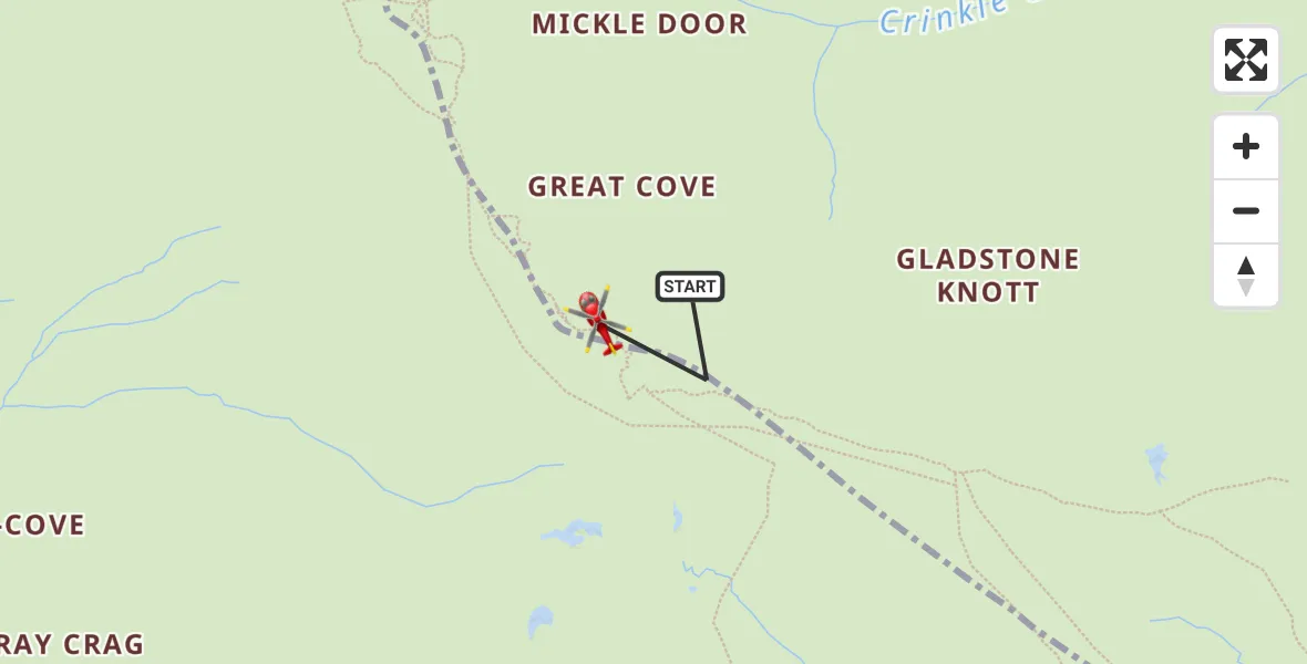 Flight route Air Ambulance Helicopter Lakes - Lakes, 30 July 2026, 17:09