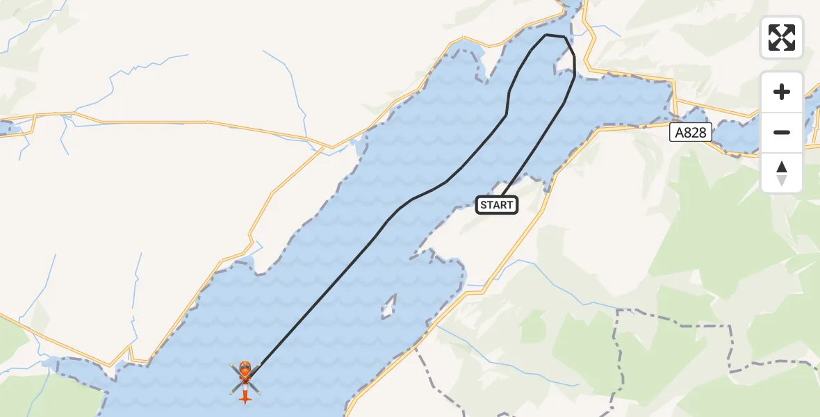 Flight route Coastguard Helicopter Inner Seas - Inner Seas, 30 July 2026, 19:14