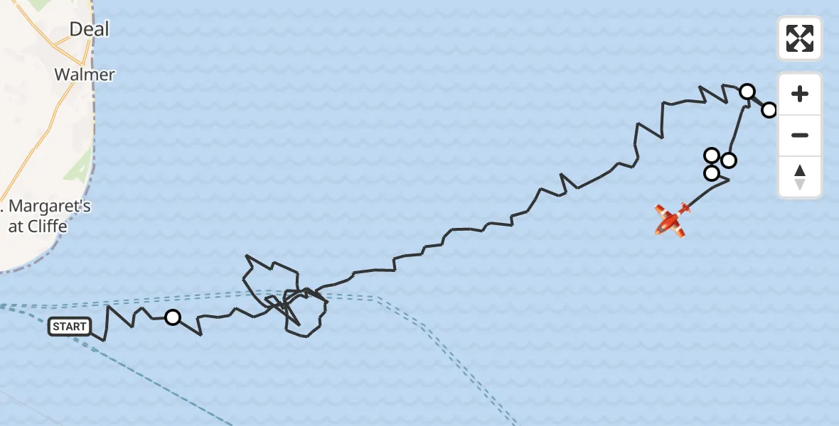 Flight route Coastguard Drone English Channel - Noordzee, 31 July 2026, 00:52