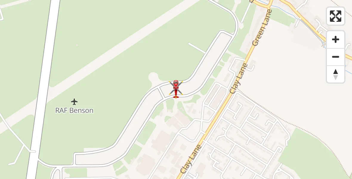 Flight route Air Ambulance Helicopter RAF Benson - RAF Benson, 31 July 2026, 06:52
