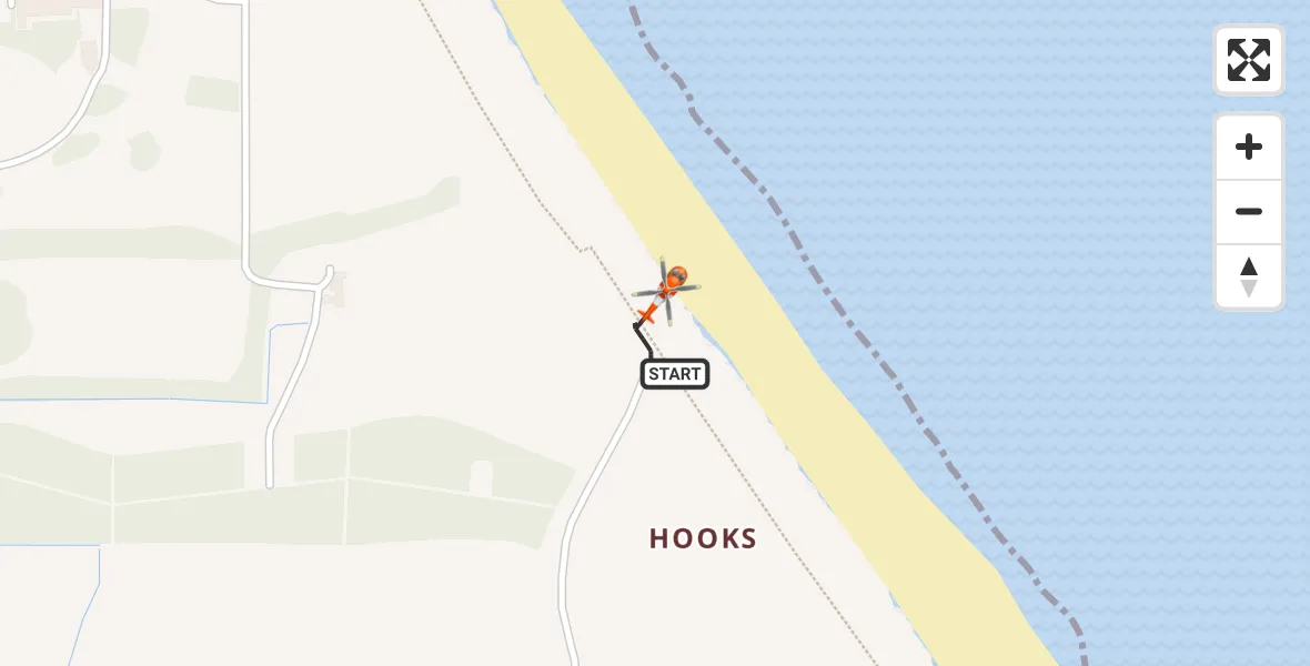 Flight route Coastguard Helicopter Roos - Roos, 31 July 2026, 10:11