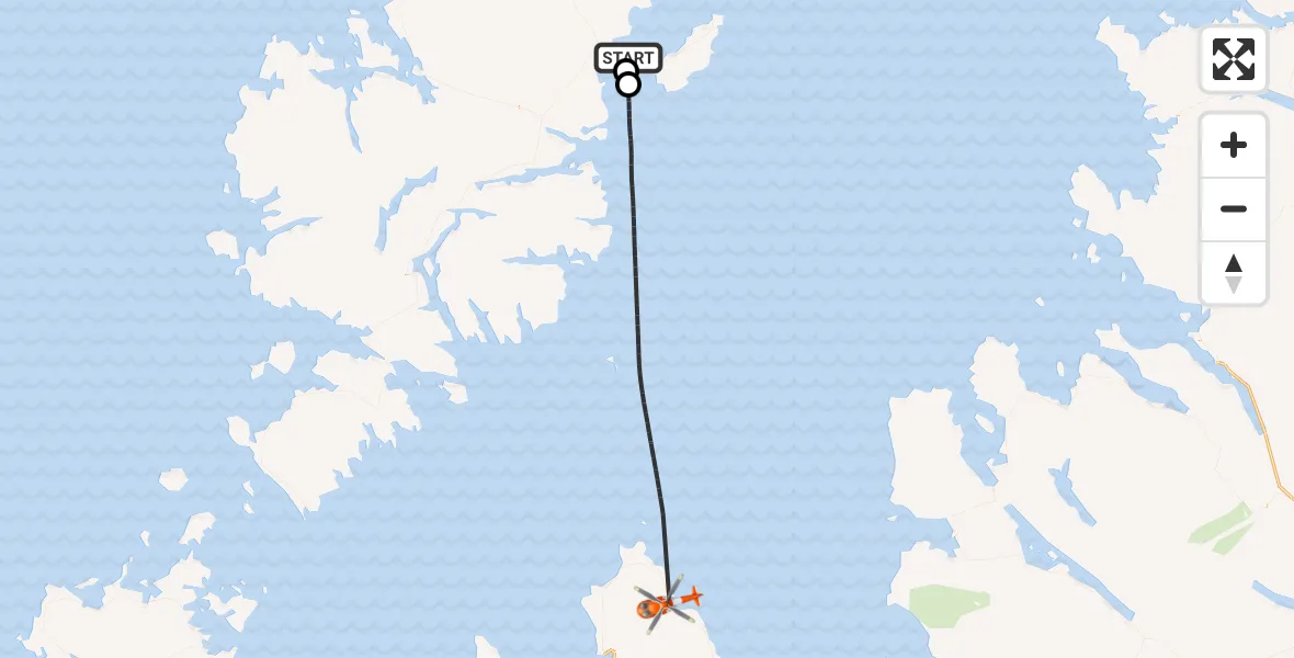 Flight route Coastguard Helicopter Stornoway Airport - Staffin - Stafainn, 31 July 2026, 13:21