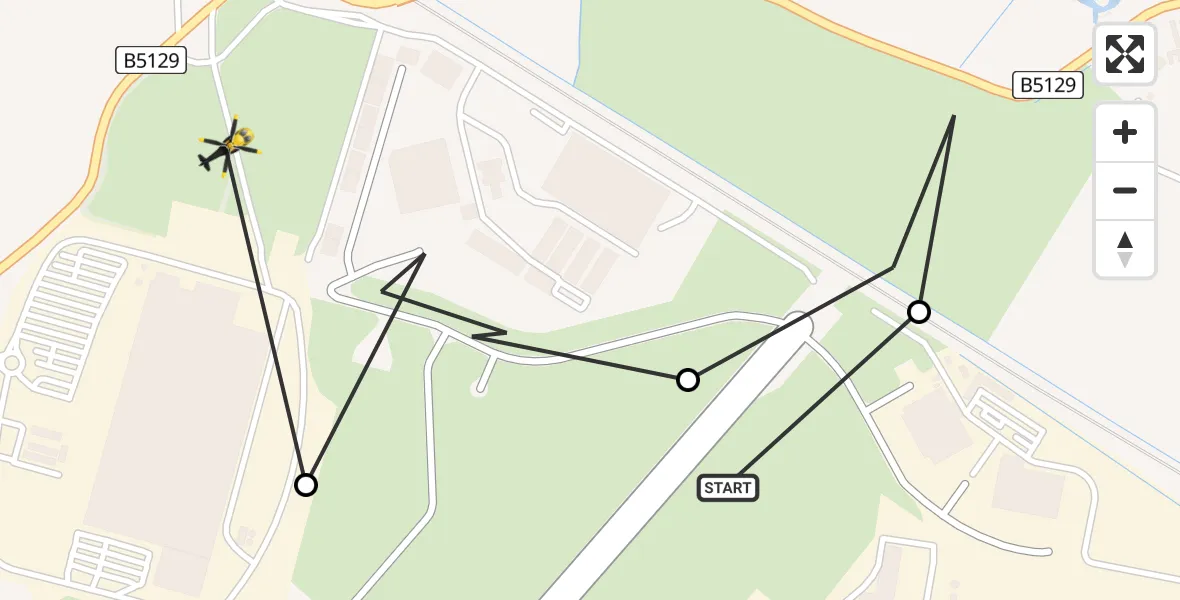 Flight route Police Helicopter Hawarden Airport - Hawarden Airport, 31 July 2026, 19:34