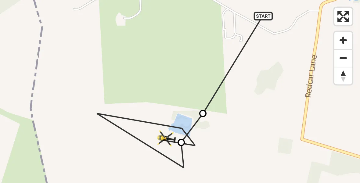 Flight route Police Helicopter Eastburn - Eastburn, 31 July 2026, 19:49