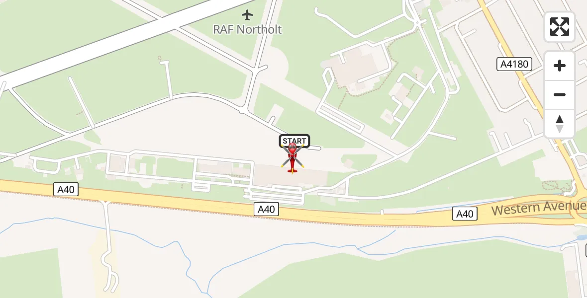 Flight route Air Ambulance Helicopter RAF Northolt - RAF Northolt, 31 July 2026, 20:55