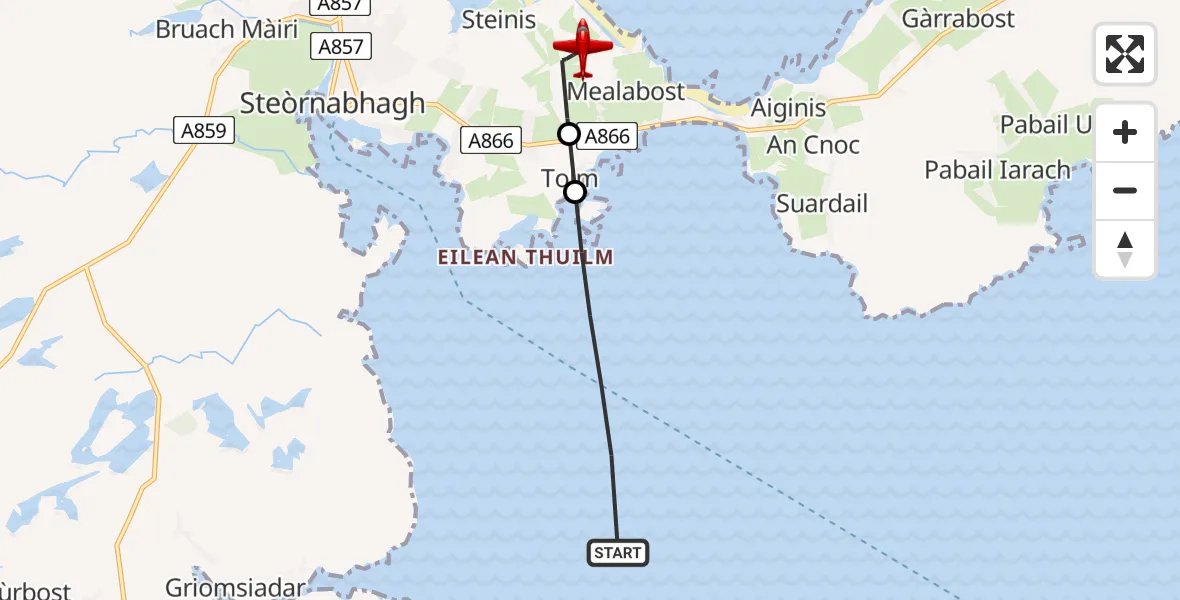 Flight route Air Ambulance Aircraft Inner Seas - Stornoway Airport, 01 August 2026, 11:07