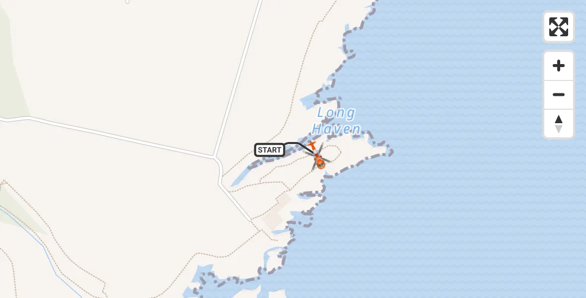 Flight route Coastguard Helicopter Cruden Bay - Cruden Bay, 01 August 2026, 14:40