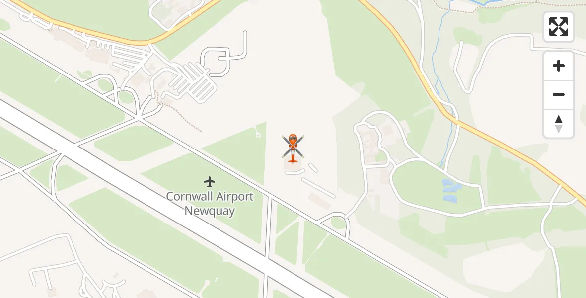 Flight route Coastguard Helicopter Cornwall Airport Newquay - Cornwall Airport Newquay, 01 August 2026, 15:01