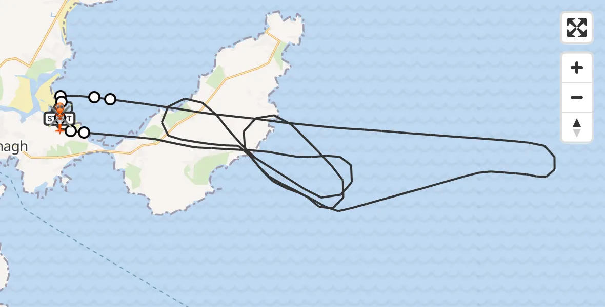 Flight route Coastguard Helicopter Stornoway Airport - Stornoway Airport, 01 August 2026, 15:31