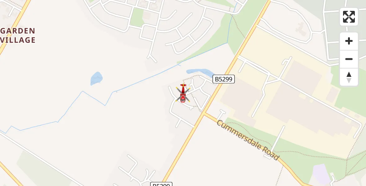 Flight route Air Ambulance Helicopter Cummersdale - Cummersdale, 01 August 2026, 16:42
