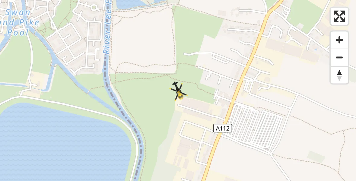 Flight route Police Helicopter Waltham Abbey - Waltham Abbey, 02 August 2026, 06:12