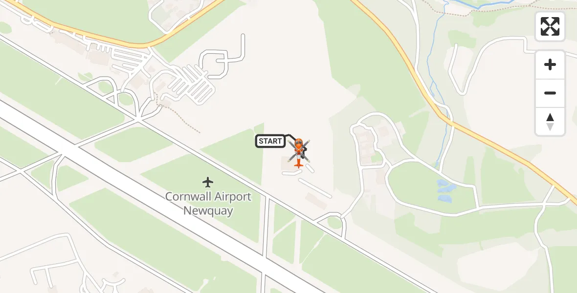 Flight route Coastguard Helicopter Cornwall Airport Newquay - Cornwall Airport Newquay, 02 August 2026, 07:34