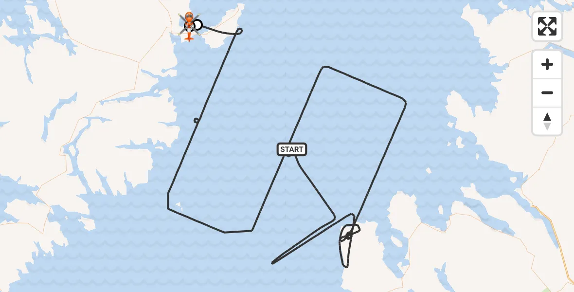 Flight route Coastguard Helicopter Inner Seas - Stornoway Airport, 02 August 2026, 09:00