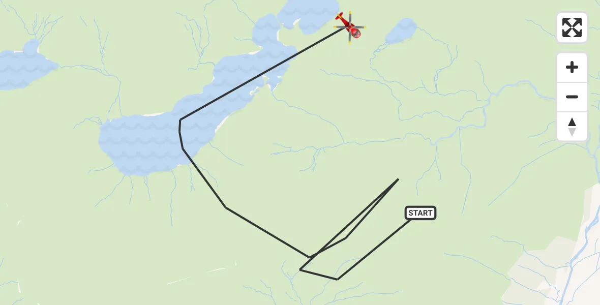 Flight route Air Ambulance Helicopter Beddgelert - Llanberis, 02 August 2026, 11:14